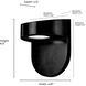 None LED 6.12 inch Powder Coated Black Outdoor Wall Sconce